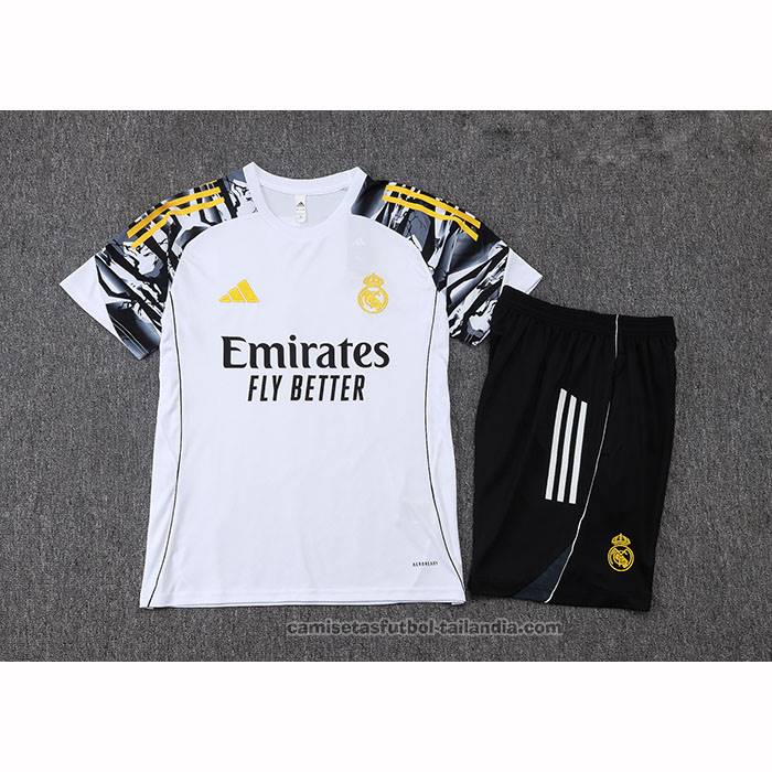 Chandal del Real Madrid Manga Corta 25/26 Blanco - Pantalon Corto